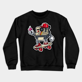 Camera Skater Crewneck Sweatshirt